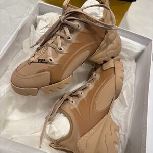 Dior Taupe Chunky Lace-Up Sneakers